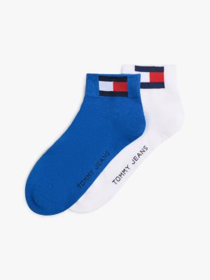 2 pack calzini alla caviglia con bandiera blue da unisex tommy jeans