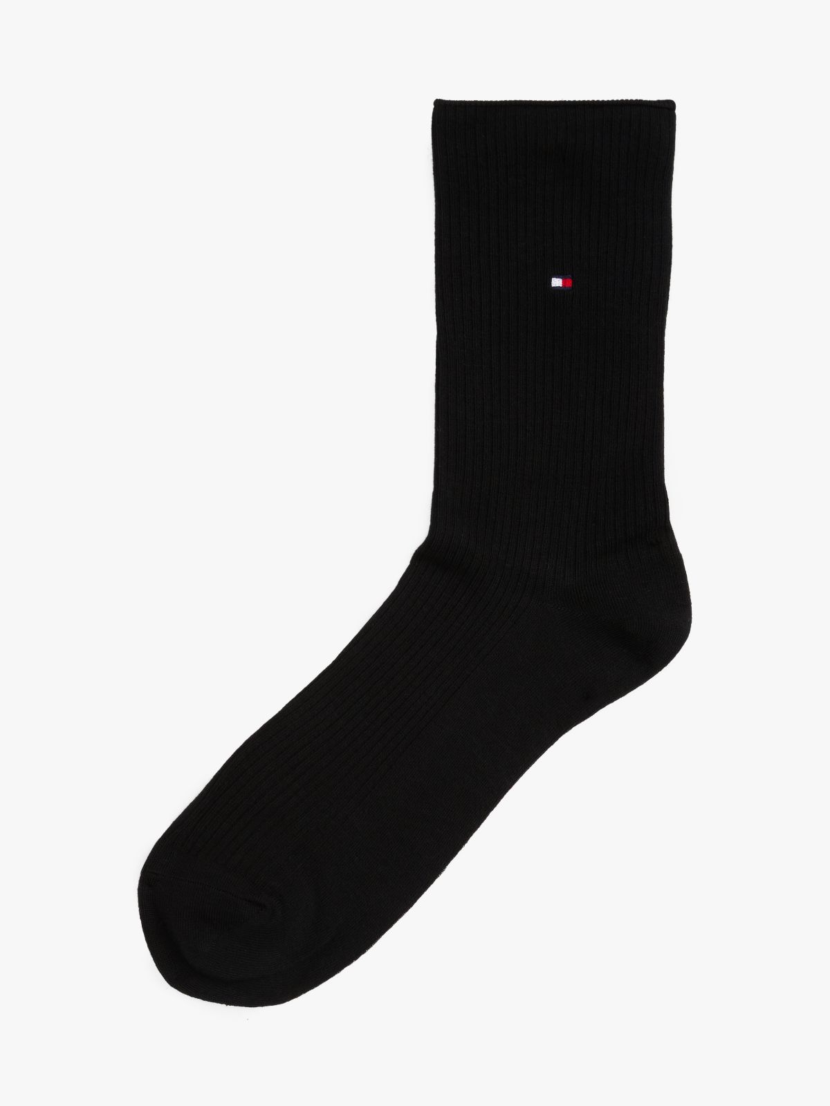1-Pack Ribbed Socks — Black