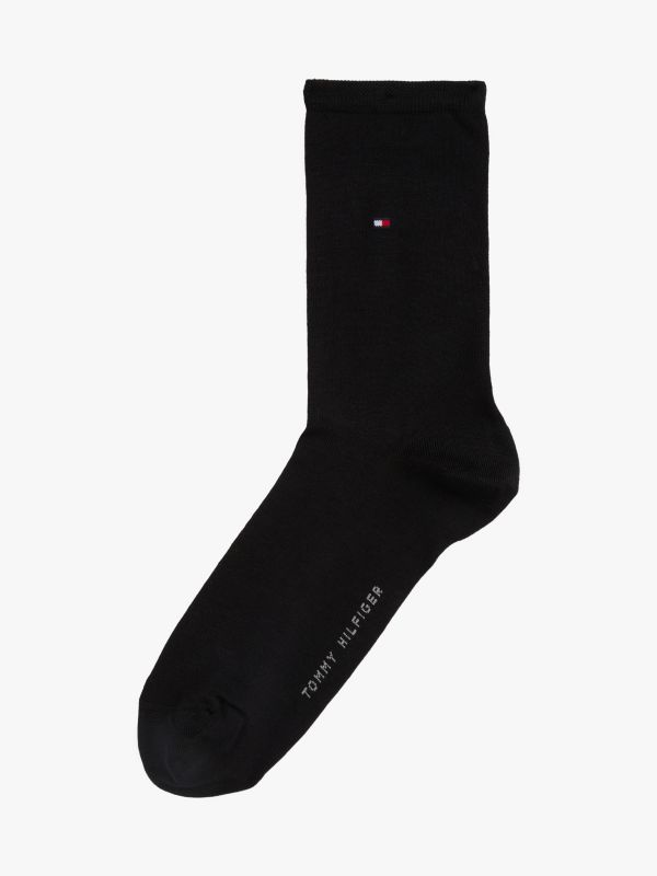 1-Pack Flag Embroidery Socks With Silk — Black
