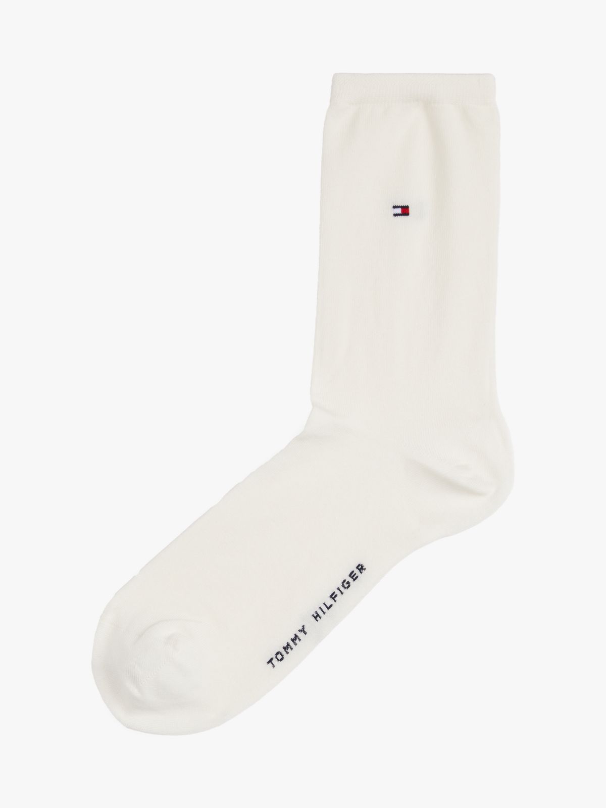 1-Pack Flag Embroidery Socks With Silk — White