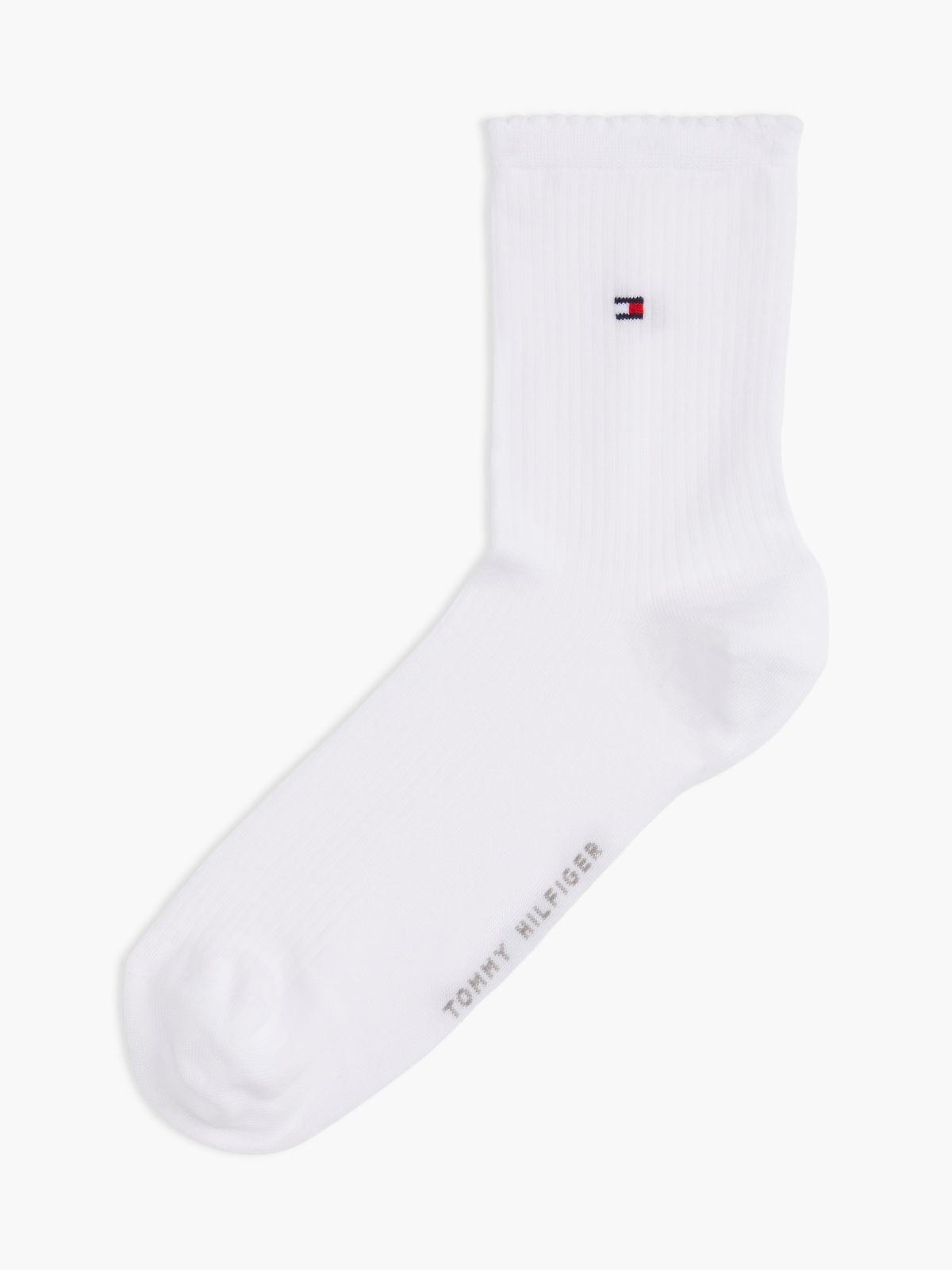 1-Pack Ribbed Short Socks — White