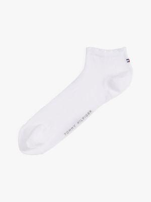 white 1-pack ribbed trainer socks for women tommy hilfiger