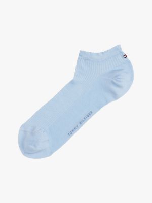 blue 1er-pack gerippte sneakersocken für damen - tommy hilfiger