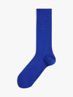 blue 1-pack wool blend socks for men tommy hilfiger