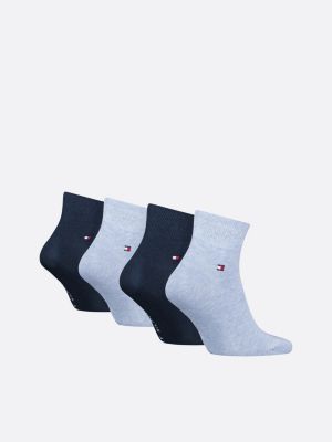 blue 4-pack ankle socks for men tommy hilfiger