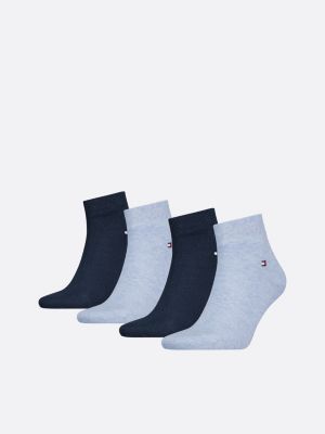 blue 4-pack ankle socks for men tommy hilfiger