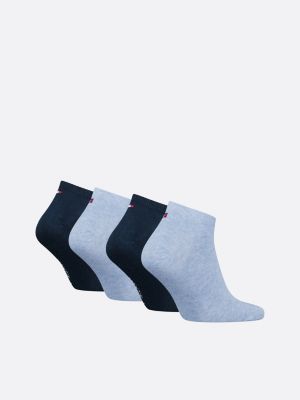 blue 4-pack trainer socks for men tommy hilfiger