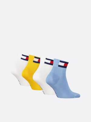 4 pack calzini alla caviglia con bandiera blu da unisex tommy jeans