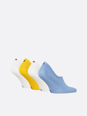 lot de 4 paires de chaussettes invisibles bleu pour unisexe tommy jeans