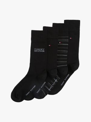 set de regalo con 4 pares de calcetines negro de hombres tommy hilfiger