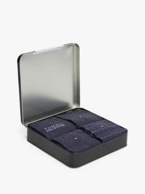 blue 4-pack socks gift set for men tommy hilfiger