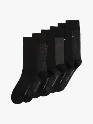 black 6-pack socks gift set for men tommy hilfiger