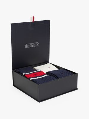 purple 3-pack socks gift box for men tommy hilfiger