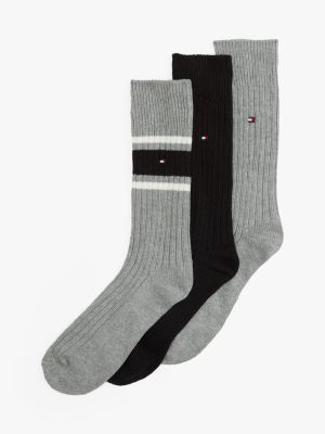 grey 3-pack socks gift box for men tommy hilfiger