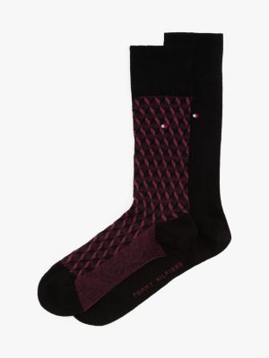 black 2-pack socks for men tommy hilfiger