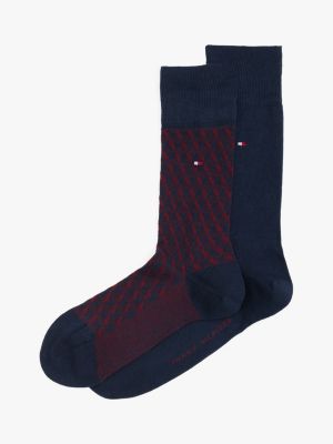 lot de 2 paires de chaussettes blue pour hommes tommy hilfiger