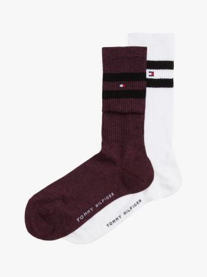 lot de 2 paires de chaussettes en coton black pour hommes tommy hilfiger