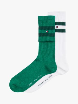 green 2-pack mouliné socks for men tommy hilfiger