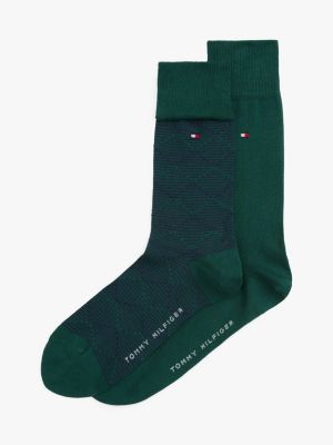 green 2-pack graphic socks for men tommy hilfiger