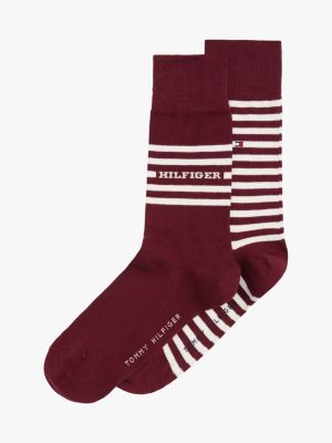 lots de 2 paires de chaussettes à logo grey pour hommes tommy hilfiger