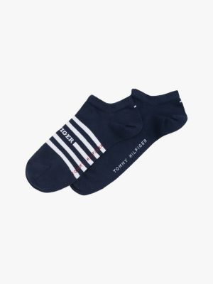 lot de 2 paires de socquettes blue pour hommes tommy hilfiger