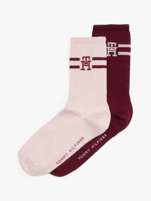 pink 2-pack socks for women tommy hilfiger