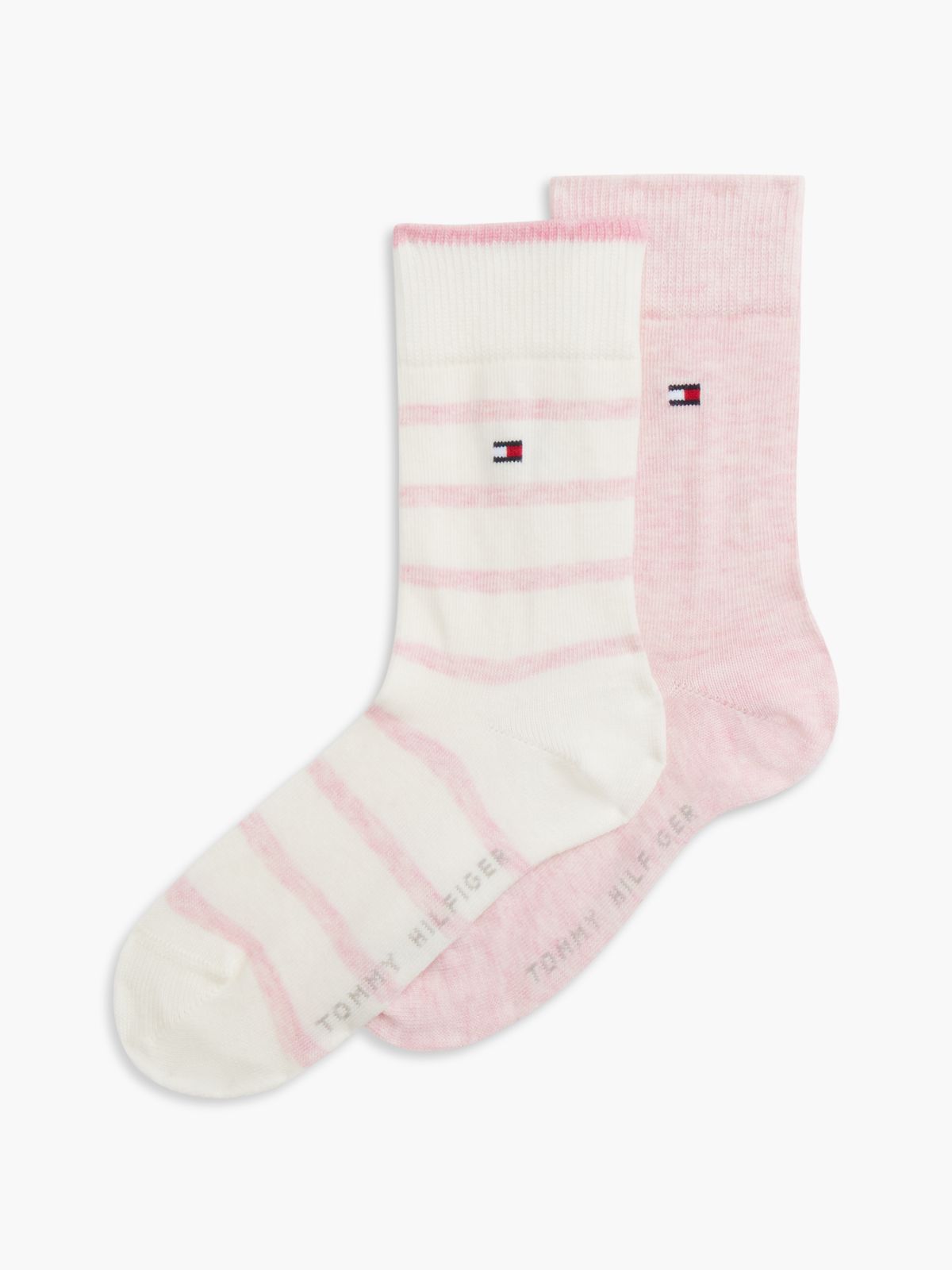 2-Pack Breton Stripe Socks — Pink