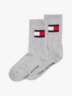 2 pack calzini con bandierina grey da gender-inclusive bambini tommy hilfiger