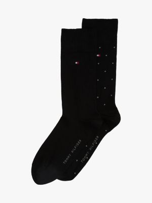 lot de 2 paires de chaussettes à pois noir pour hommes tommy hilfiger