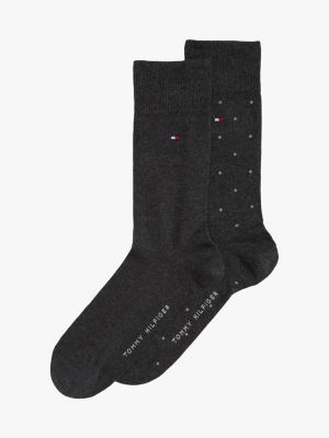 grey 2-pack polka dot socks for men tommy hilfiger