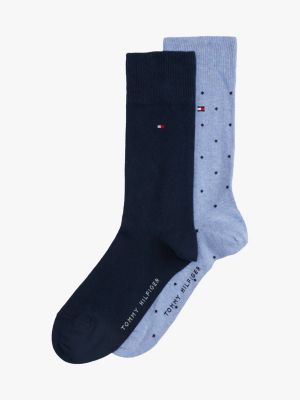 blau 2er-pack gepunktete socken für herren - tommy hilfiger