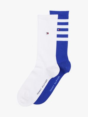 2 pack calzini sportivi a righe blue da uomini tommy hilfiger