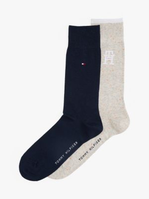 weiß 2er-pack socken mit th-monogramm für herren - tommy hilfiger