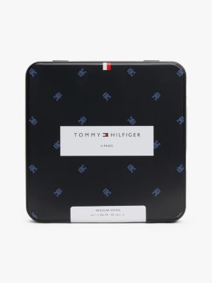 blau 4er-pack socken inkl. geschenkbox für herren - tommy hilfiger