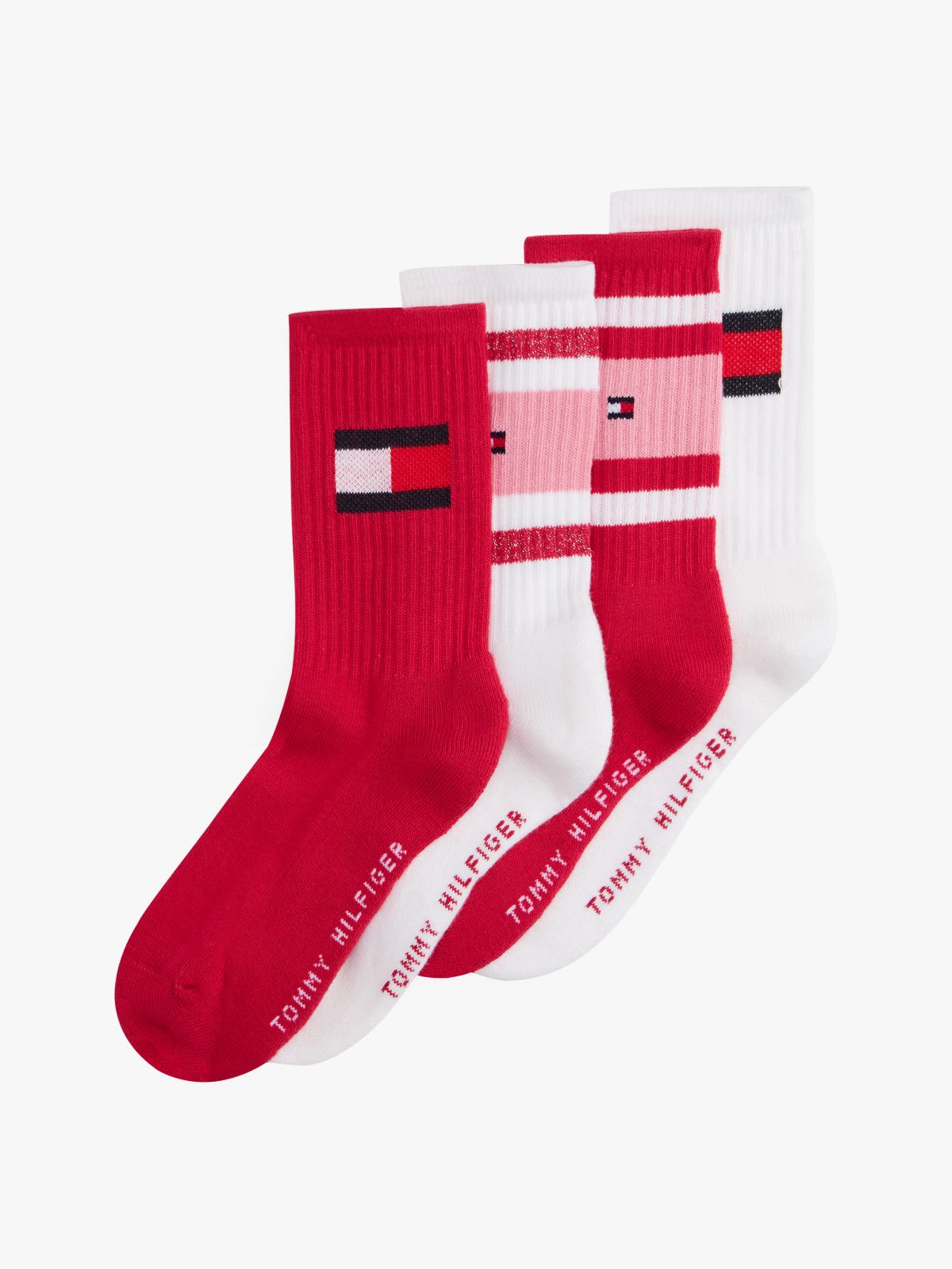 4-Pack Flag Socks — Pink