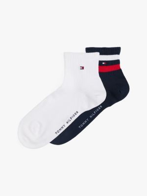 2 pack calzini sportivi alla caviglia blu da uomini tommy hilfiger