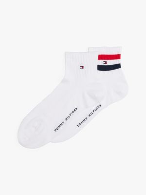 white 2-pack sport ankle socks for men tommy hilfiger