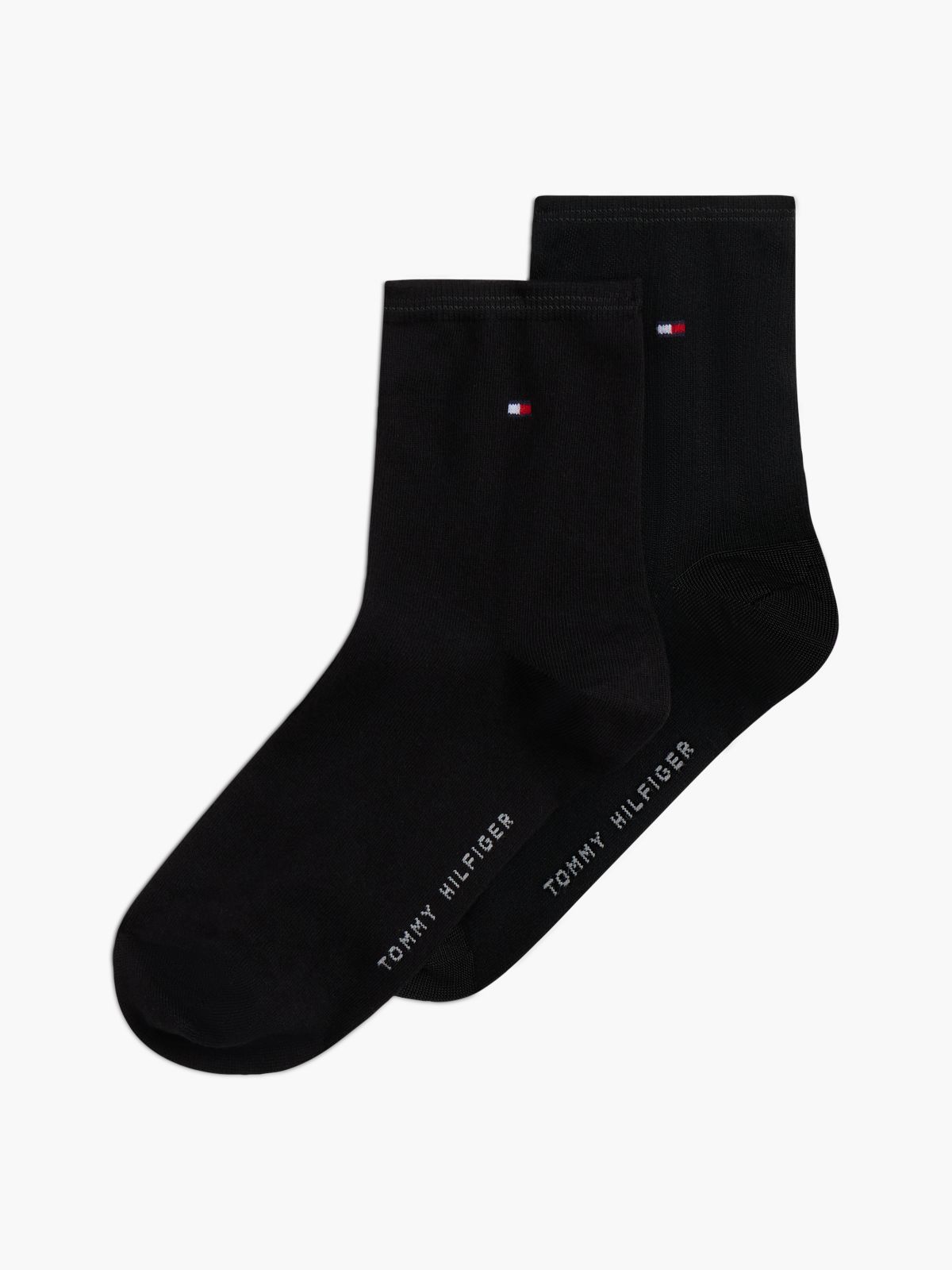 2-Pack Shiny Short Socks — Black