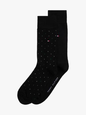 black 2-pack socks for men tommy hilfiger