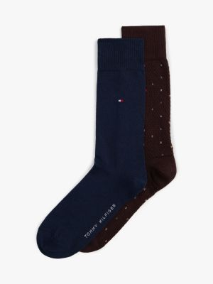 brown 2-pack socks for men tommy hilfiger