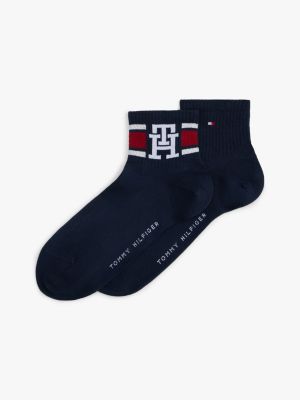 blue 2-pack sport ankle socks for men tommy hilfiger