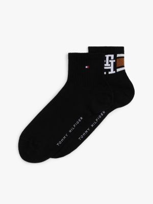 black 2-pack sport ankle socks for men tommy hilfiger