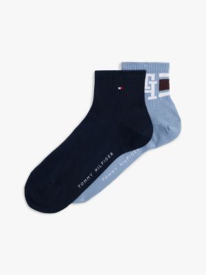blue 2-pack sport ankle socks for men tommy hilfiger