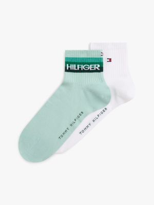 2 pack calzini alla caviglia con logo green da uomini tommy hilfiger