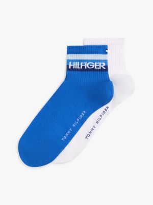 2 pack calzini alla caviglia con logo blue da uomini tommy hilfiger