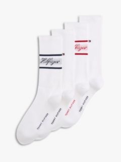 4-Pack Logo Ribbed Socks Gift Box — White 2