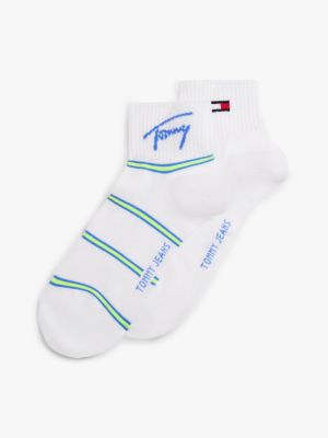 2 pack calzini alla caviglia con logo firma yellow da gender-inclusive adulti tommy jeans