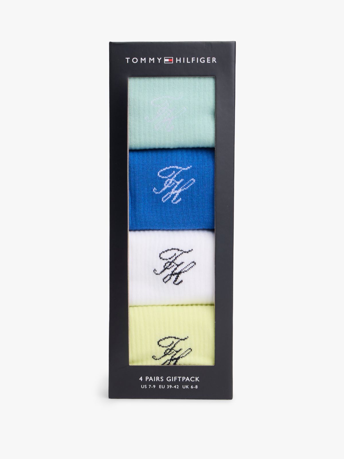 4-Pack TH Monogram Socks Gift Box — Multi