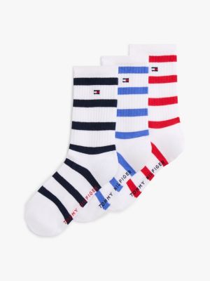 multi 6er-pack socken mit breton-streifen für gender-inclusive kinder - tommy hilfiger