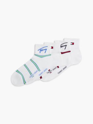 lot de 4 paires de chaussettes basses yellow pour adultes genre inclusif tommy jeans